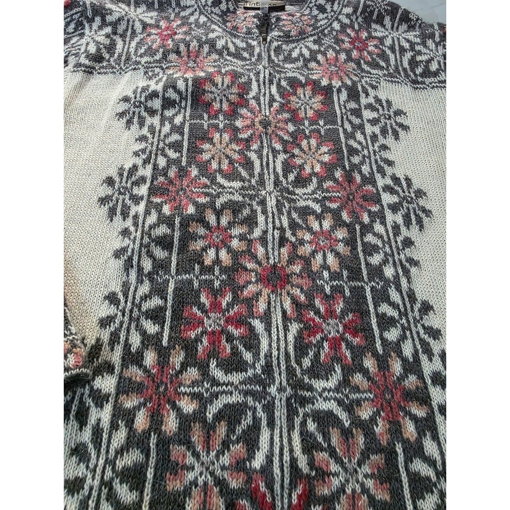 Vintage Intiwara Women's 100% Alpaca Cardigan Nordic XL Full Zip - Picture 10 of 15